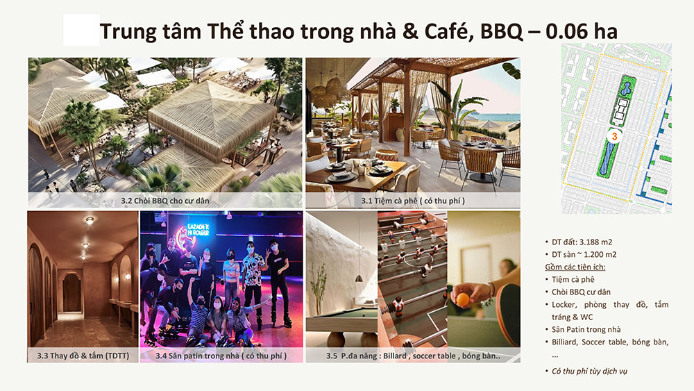 Trung tâm Thể thao rong nhà dành riêng cho từng tiểu khu trong phân khu Sông Town Caraworld Cam Ranh